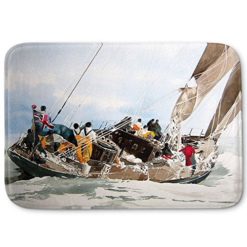 DiaNoche Designs Memory Foam Bath or Kitchen Mats by Martin Taylor - All hands On Deck, Large 36 x 24 in