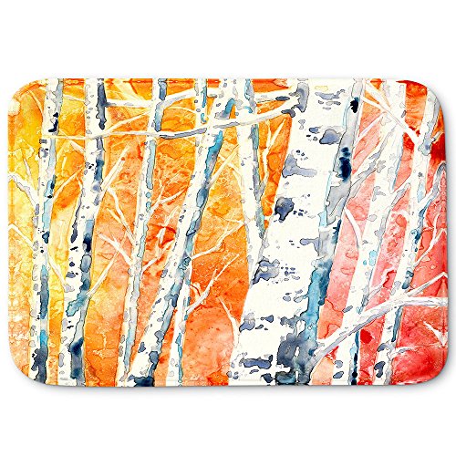 DiaNoche Designs Memory Foam Bath or Kitchen Mats by Brazen Design Studio - Falling For Colour, Large 36 x 24 in