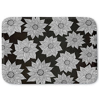 DiaNoche Designs Memory Foam Bath or Kitchen Mats by Pom Graphic Design - Elegant Floral, Large 36 x 24 in