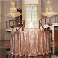 PartyDelight Sequin Tablecloth, Round, 90