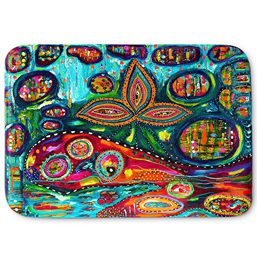 DiaNoche Designs Memory Foam Bath or Kitchen Mats by Michele Fauss - Whale Wonderland, Large 36 x 24 in