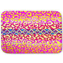 Load image into Gallery viewer, DiaNoche Designs Memory Foam Bath or Kitchen Mats by Julia Di Sano - Leopard Trail Pink, Large 36 x 24 in
