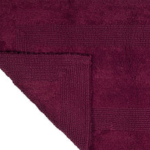 Load image into Gallery viewer, Cotton Bath Mat- Plush 100 Percent Cotton 24x60 Long Bathroom Runner- Reversible, Soft, Absorbent, and Machine Washable Rug by Lavish Home (Burgundy)
