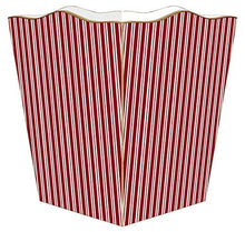 Load image into Gallery viewer, Red Stripe Wastepaper Basket
