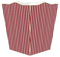 Red Stripe Wastepaper Basket