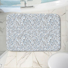 Load image into Gallery viewer, DiaNoche Designs Memory Foam Bath or Kitchen Mats by Julia Grifol - Blue Flowers, Large 36 x 24 in
