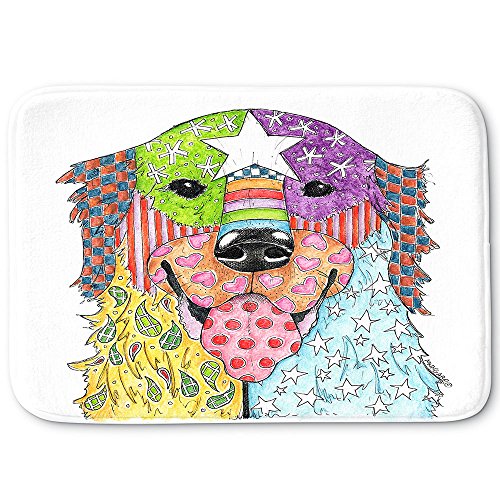 DiaNoche Designs Memory Foam Bath or Kitchen Mats by Marley Ungaro - Retriever Dog, Large 36 x 24 in
