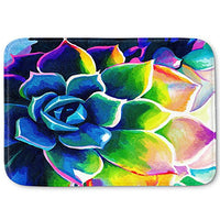 DiaNoche Designs Memory Foam Bath or Kitchen Mats by Rachel Brown - Supplication Succulent, Large 36 x 24 in