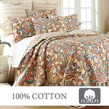 Load image into Gallery viewer, Levtex Home Alyssa Paisley Twin Cotton Quilt Set Autumn Colors
