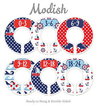 Load image into Gallery viewer, Modish Labels Baby Nursery Closet Dividers, Closet Organizers, Nursery Decor, Nautical, Anchors, Sail Boats, Gender Neutral, Boy, Girl

