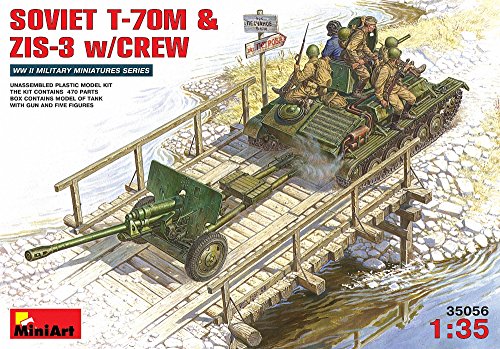 Miniart 1:35 - Soviet T-70m &zis-3 With Crew