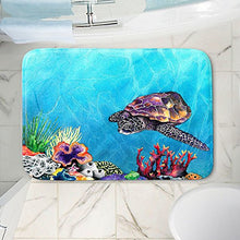 Load image into Gallery viewer, DiaNoche Designs Memory Foam Bath or Kitchen Mats by Brazen Design Studio - Sea Turtle, Large 36 x 24 in
