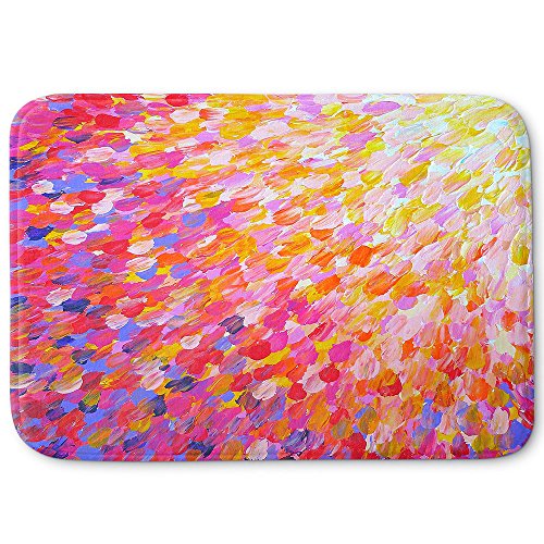 DiaNoche Designs Memory Foam Bath or Kitchen Mats by Julia Di Sano - Splash Out Pink, Large 36 x 24 in