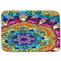 DiaNoche Designs Memory Foam Bath or Kitchen Mats by Rachel Brown - Microcosm Mandala, Large 36 x 24 in