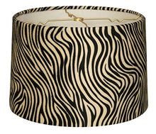 Load image into Gallery viewer, Royal Designs, Inc. Shallow Drum Hardback Lamp Shade, Zebra, 9 x 10 x 7 (HB-622-10)
