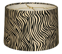 Royal Designs, Inc. Shallow Drum Hardback Lamp Shade, Zebra, 9 x 10 x 7 (HB-622-10)