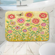 Load image into Gallery viewer, DiaNoche Designs Memory Foam Bath or Kitchen Mats by Sascalia - July Flowers Butterfly, Large 36 x 24 in
