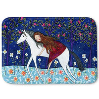 DiaNoche Designs Memory Foam Bath or Kitchen Mats by Sascalia - Horse Dreamer, Large 36 x 24 in