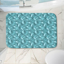 Load image into Gallery viewer, DiaNoche Designs Memory Foam Bath or Kitchen Mats by Julia Grifol - Blue Leaves, Large 36 x 24 in
