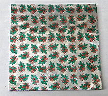 Load image into Gallery viewer, Candy Molds N More 6 x 6 inch Christmas Holly Confectionery Foil Wrappers, 500 Sheets
