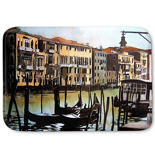 DiaNoche Designs Memory Foam Bath or Kitchen Mats by Martin Taylor - Views Over Venice, Large 36 x 24 in