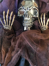 Load image into Gallery viewer, Chrome Skull Grim Reaper w/Purple and Brown Robe
