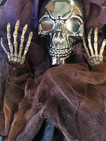 Chrome Skull Grim Reaper w/Purple and Brown Robe